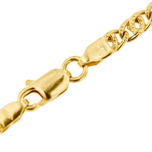 Collier Collier en or jaune maille œil de tigre 58 Facettes 33121