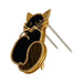 Clip Clip Van Cleef & Arpels, "Lucky Animals Chat", en or jaune, oeil de tigre et onyx. 58 Facettes 29925