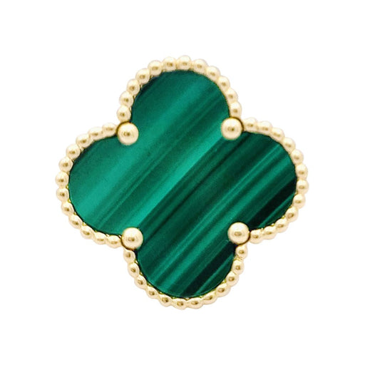 Ring 49 Van Cleef & Arpels “Magic Alhambra” ring in yellow gold, malachite. 58 Facettes 33693