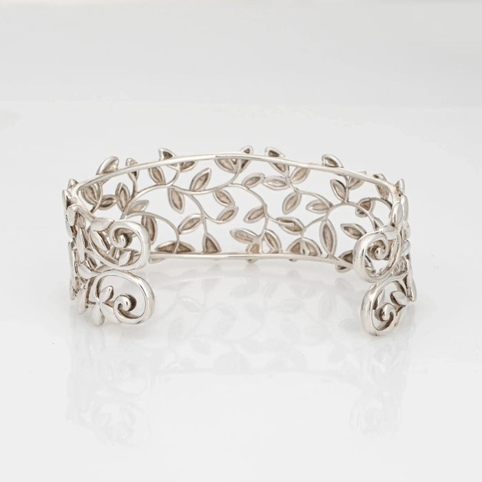 Bracelet Bracelet manchette feuille d'olivier TIFFANY & CO. Paloma Picasso argent XL 58 Facettes G13542