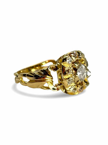 Bague 56 Bague ancienne or jaune et diamants 0,50 ct 58 Facettes 1124