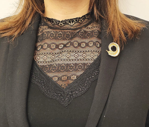 Broche Broche plume en or jaune 58 Facettes RA-633/5