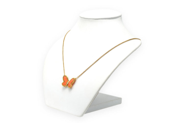 Collier Collier "Van Cleef & Arpels" contemporain en or jaune 18 carats, corail et diamant 58 Facettes 22764