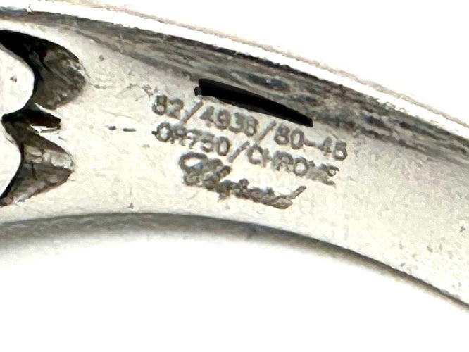 Bague 52 CHOPARD. Bague "Joaillerie" en or blanc 18K, diamants et chrome 58 Facettes