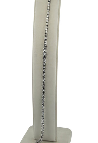 Bracelet Bracelet Tennis rivière de diamants , or blanc 18 carats 58 Facettes