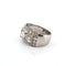 Bague 54 Superbe bague Art déco en or blanc 18 carats avec un gros diamant central et des diamants environnants 58 Facettes