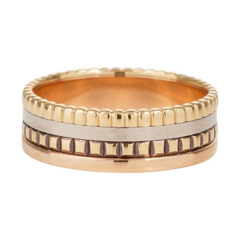 Bague 57 BOUCHERON - Bague Quatre en 3 ors et PVD 58 Facettes