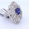 Bague en or blanc avec tanzanite et diamants