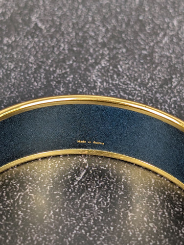 Hermès - Jonc Email et Plaqué Or 58 Facettes