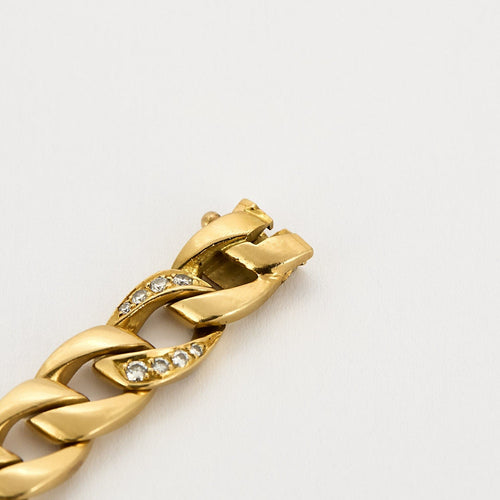 CARTIER x GEORGES LENFANT - BERGAME - Rare Bracelet en or jaune et diamants