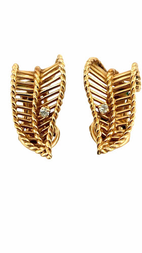 Boucles d'oreilles Boucles d’oreilles clips or rose et diamants 58 Facettes