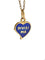 Pendentif Pendentif cœur en or jaune 18k et émail guilloché bleu 58 Facettes