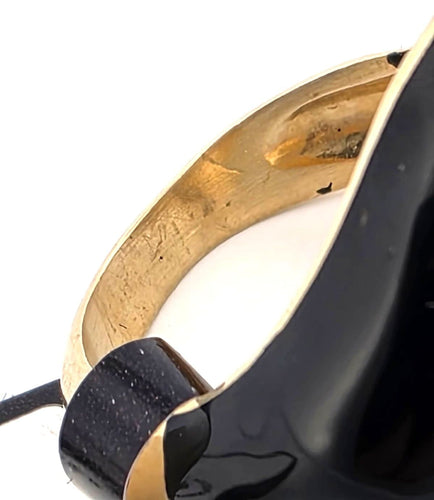 Bague Bague en or jaune et émail avec diamants 58 Facettes