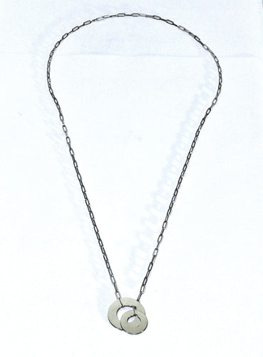 Collier Dinh Van - Collier “Cible” Or Blanc 58 Facettes