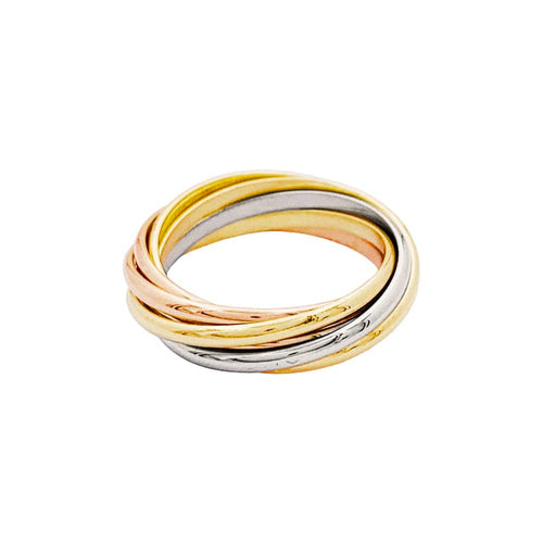 Bague 52 Bague Cartier, "Trinity 7 anneaux", trois ors. 58 Facettes 35273