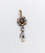 Pendentif Pendentif victorien fleur or jaune et argent, diamants taille roses sur paillon et perle (circa 1880) 58 Facettes A05643
