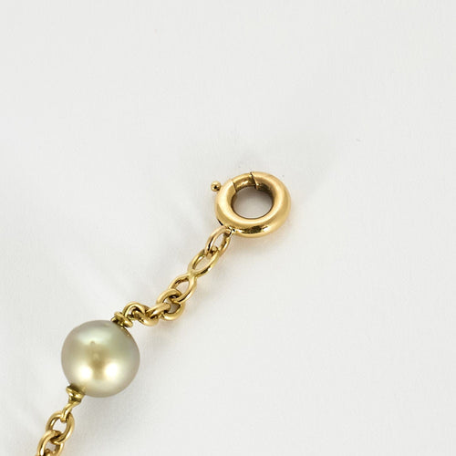 Bracelet Bracelet en or jaune et perles de cultures Tahiti 58 Facettes LAV1962
