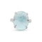 Bague Bague en or blanc avec aigue-marine de 18,5 ct et diamants de 0,40 ct 58 Facettes 17675