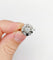 Bague 52.5 Bague fleur art deco or blanc 18k et 0,50 carats de diamants 58 Facettes A06179