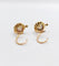 Boucles d'oreilles Dormeuses fleurs antiques en or 18k et perles (circa 1900) 58 Facettes A06493
