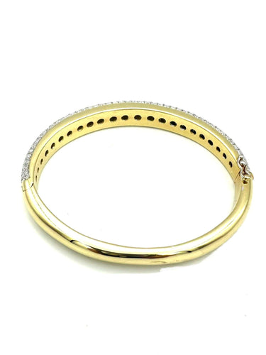 Bracelet BUCHERER. Bracelet jonc or 18K et diamants 5ct 58 Facettes