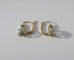 Boucles d’oreilles dormeuses trembleuses or jaune, platine, diamants - vers 1900