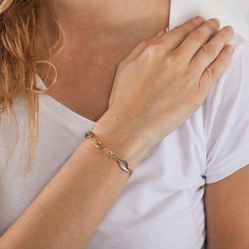 Bracelet Gourmette Vague 58 Facettes LP241