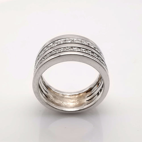 Bague Bague en or blanc diamants 58 Facettes