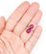 Bague 52 Bague Art Déco Platine et 6,70 carats cabochon rubis et diamant triangle (1950) 58 Facettes A05019
