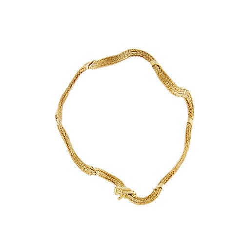 Bracelet vague en or jaune