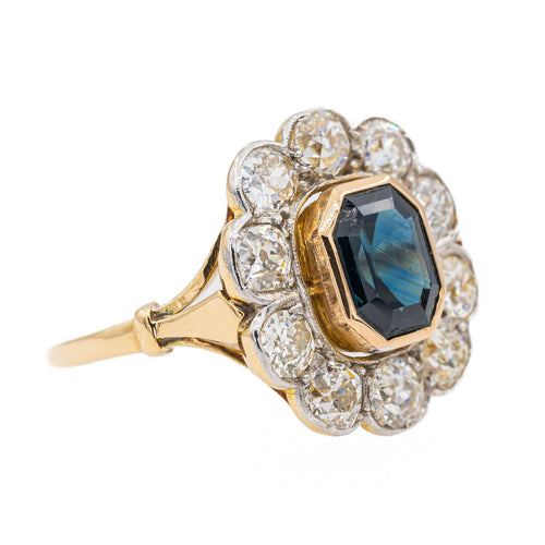 Bague 55 Bague Pompadour Or jaune Saphir 58 Facettes 3090599CN