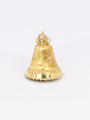 Pendentif Pendentif charms vintage cloche or jaune pierre bleue 58 Facettes 1099.6