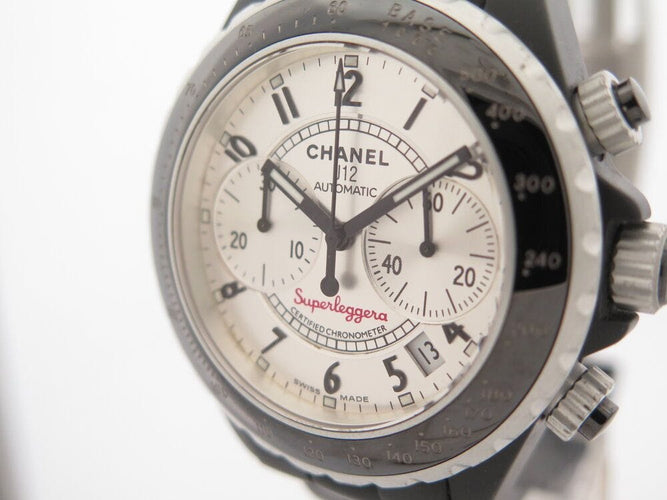 Montre montre CHANEL j12 superleggera 41 mm automatique chronographe 58 Facettes 262103