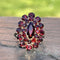 Bague 59 Bague marquise en or rose, grenats 58 Facettes 281