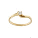 Ring 56 Annoyed solitaire ring with diamond 58 Facettes 35102
