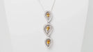 Collier Collier en or blanc, citrine et diamants 58 Facettes 32805b