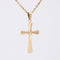 Pendentif Croix en or rose strié 58 Facettes CVP131