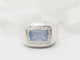Bague 51 Bague Poiray en or blanc, calcédoine bleue et diamants 58 Facettes