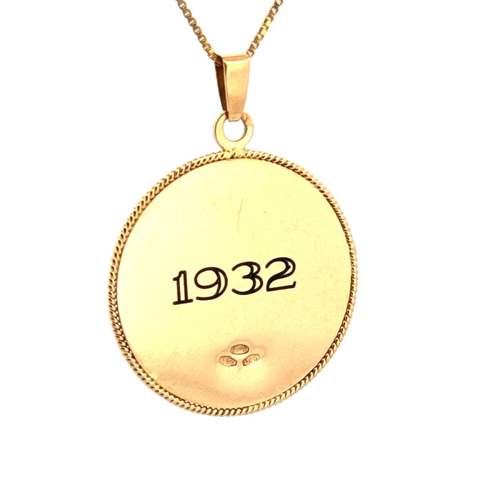 Pendentif Médaille Or Jaune 18k 1932 Vierge Marie 58 Facettes 2-PEE4-GS38448