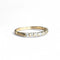 Bague 58 Demi-alliance sertie de diamants ronds brillants en or jaune 18 carats 58 Facettes 361
