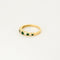 Bague 52 Demi-Alliance or jaune, émeraudes et diamants 58 Facettes ROD3421
