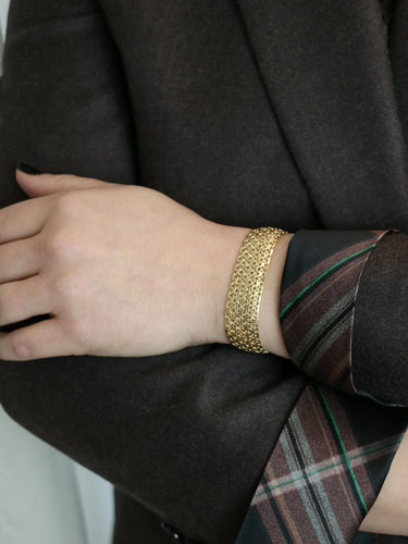 Bracelet Bracelet vintage maille milanaise or jaune 58 Facettes 1095.2