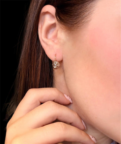 Orecchini al Lobo oro giallo con Diamanti – Primo Novecento 58 Facettes