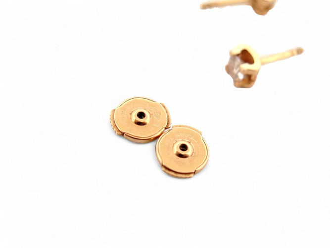 Boucles d'oreilles boucles d'oreilles puces CARTIER c en or rose diamant 0.48ct s 58 Facettes 270984