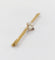 Broche Broche barrette antique or jaune trèfle orné de perles et d'un diamant 58 Facettes A05440