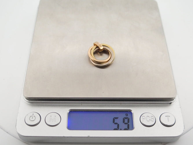 Collier collier CARTIER trinity 3 ors 18k 5 diamants 0.06ct chaine 9.74gr 58 Facettes 271145