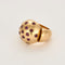 Bague 48 Bague or jaune et rubis de synthèse 58 Facettes SBR1625