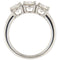 Bague 54 Bague trilogie en or blanc avec diamants certifiés GIA de 2,12 ct 58 Facettes G3825