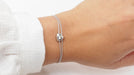 Bracelet Bracelet coeur en or blanc et diamants 58 Facettes F4359