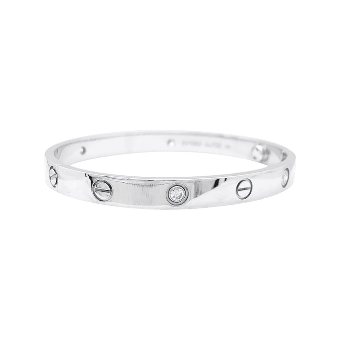 Bracelet Bracelet Cartier, "Love", or blanc et diamants. 58 Facettes 34281